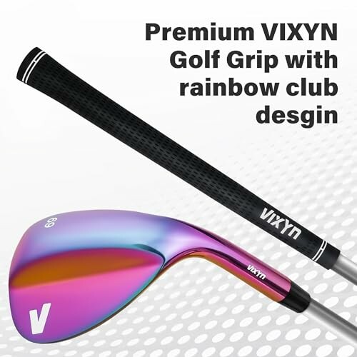 VIXYN golf grip with rainbow club design.