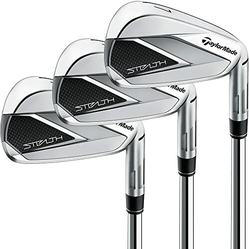 Set of TaylorMade Stealth golf irons.